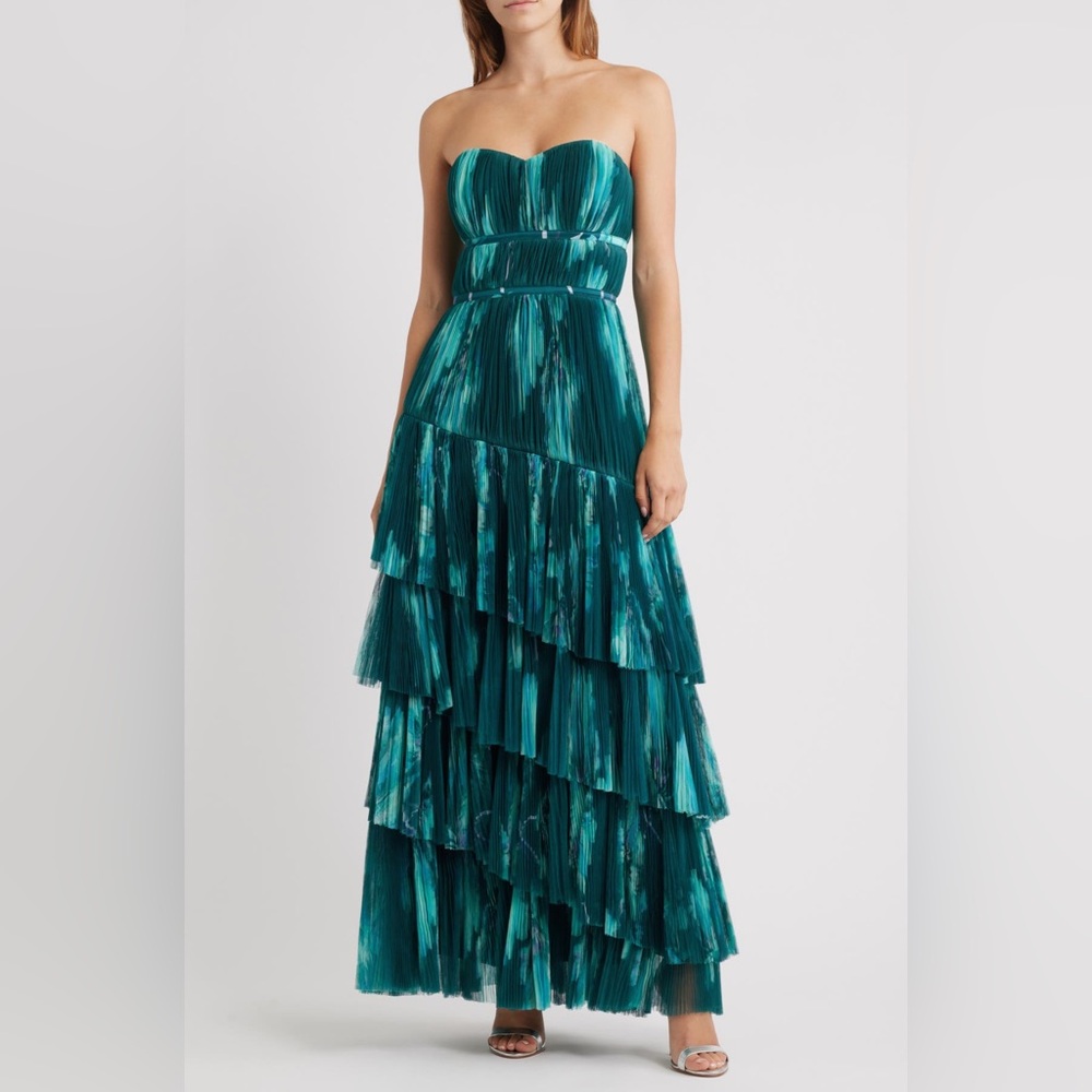 Hutch - Lanza Gown in Teal Breezy Bloom - NWT - Size 2